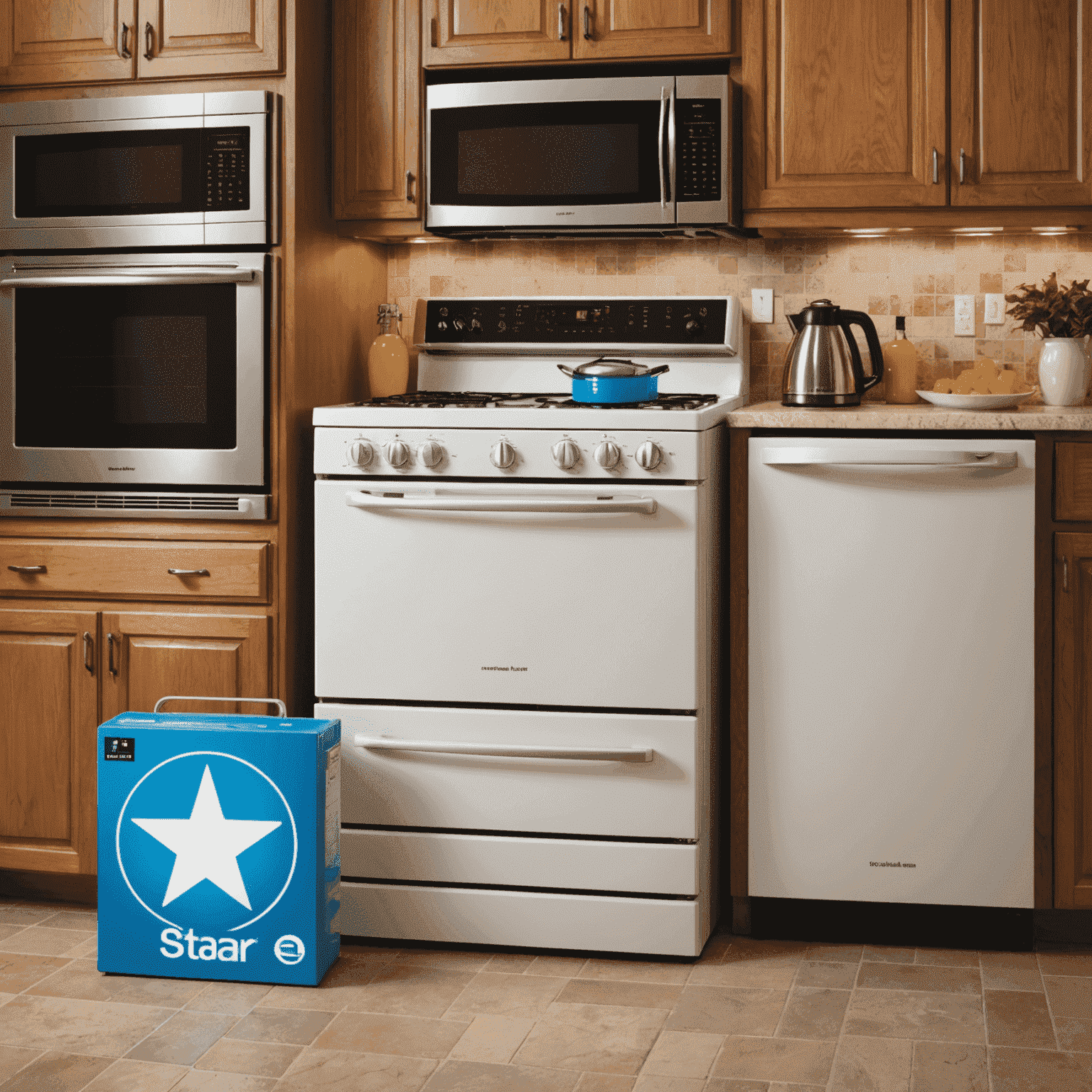 ENERGY STAR logo prominently displayed on a group of home appliances